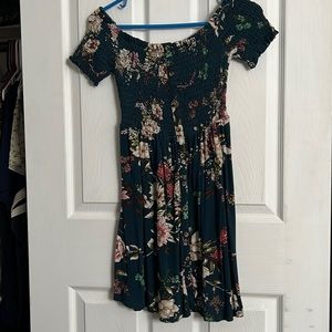 Floral button down dress